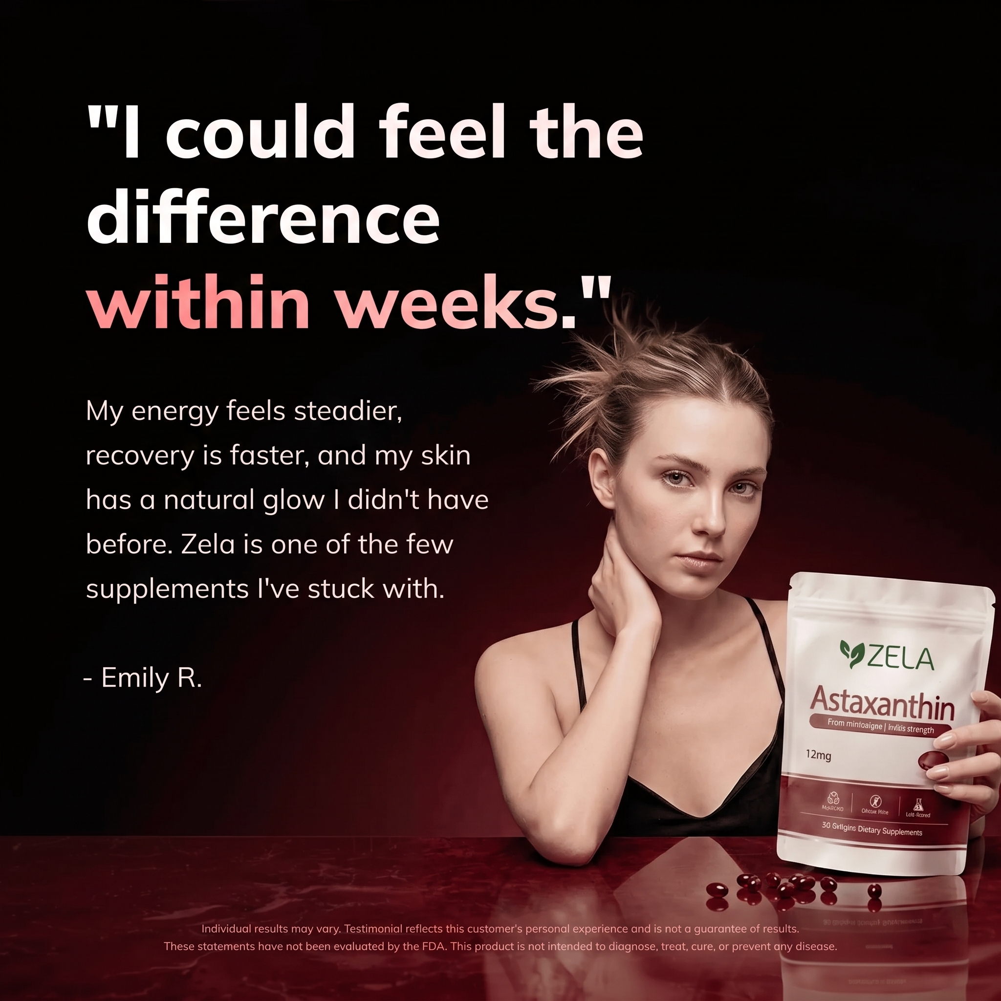 Zela Astaxanthin - Nature’s Most Powerful Antioxidant for Whole Body Support & Cellular Protection