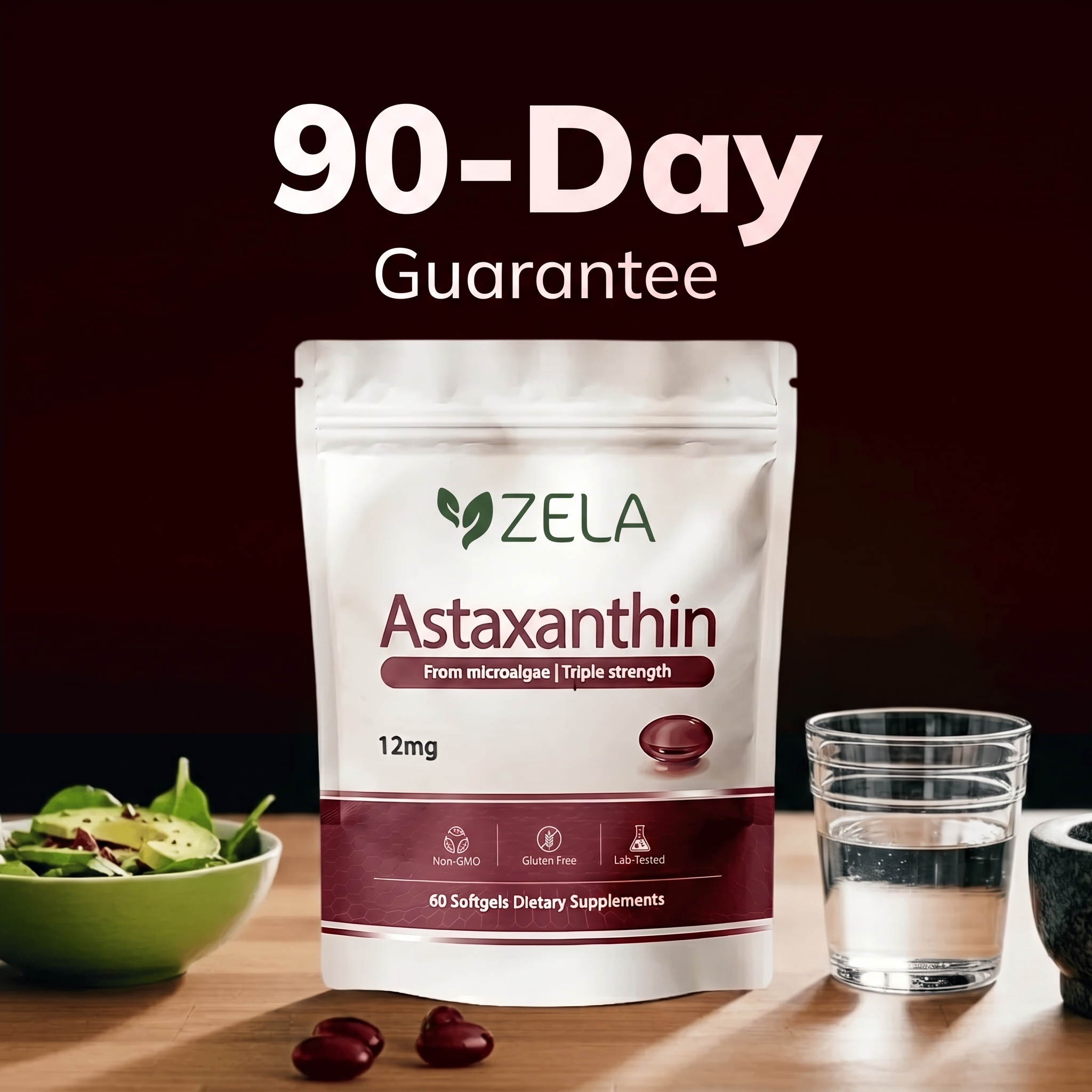 Zela Astaxanthin - Nature’s Most Powerful Antioxidant for Whole Body Support & Cellular Protection